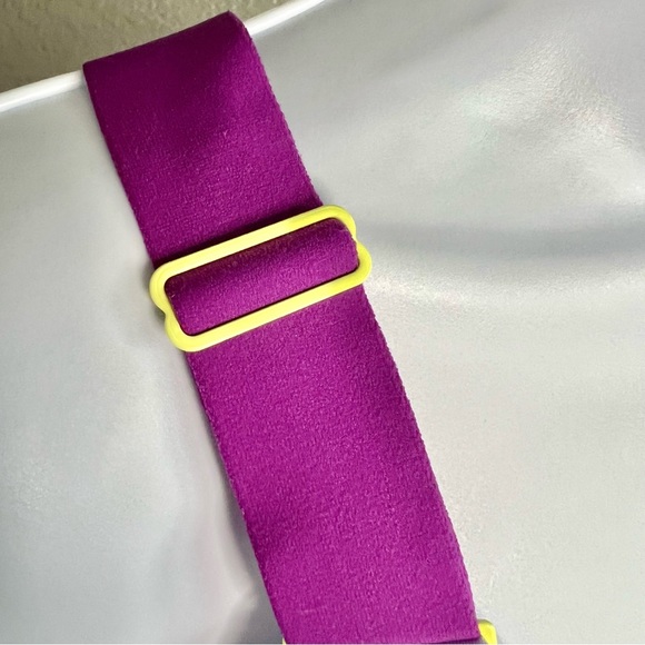 PUMA womens Train First Mile Mid Impact Sports Bra, MEDIUM, Lilac/Purple color - Picture 9 of 14